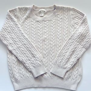 Light beige H&M cable knit sweater